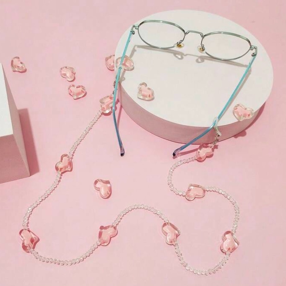 Acrylic Heart Beaded Glasses Chain A1663